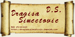 Dragiša Simčetović vizit kartica